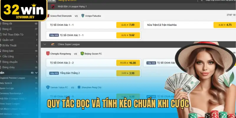 Quy tắc đọc và tính kèo chuẩn khi cược