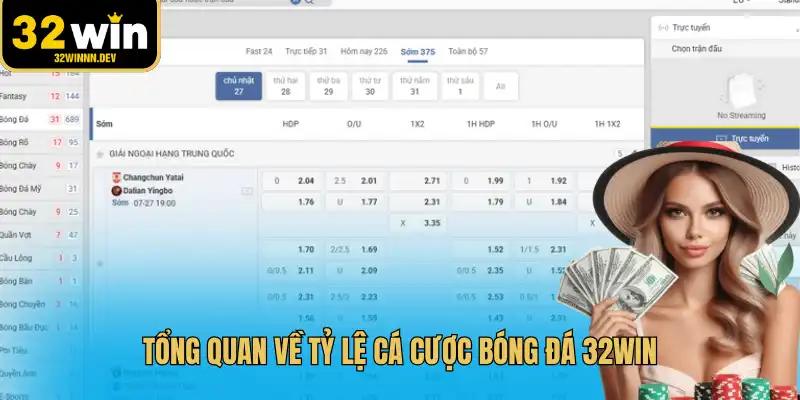 Tổng quan về tỷ lệ cá cược bóng đá 32WIN